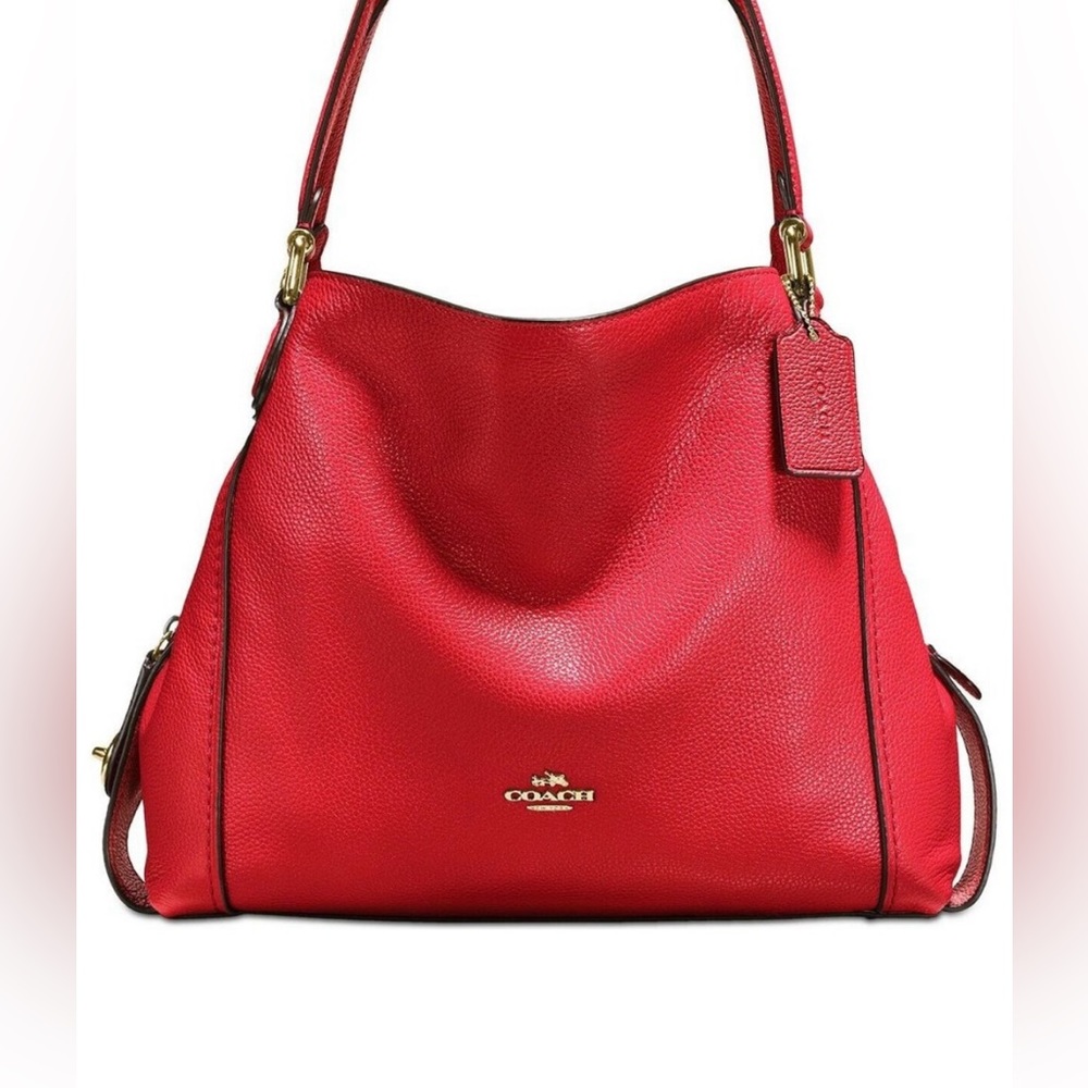 Coach 57125 Edie Shoulder Bag 31in Polished Pebble Leather- New!